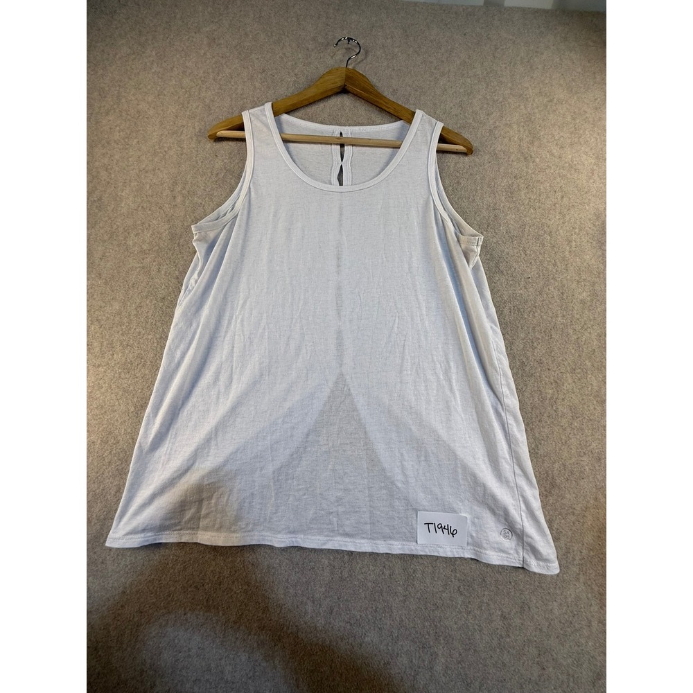 Sage Collective White Open Back Split Keyhole Tank Top Sleeveless Shirt T1946